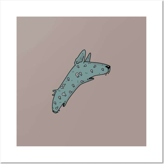 Dog with eyes Wall Art by latifundija